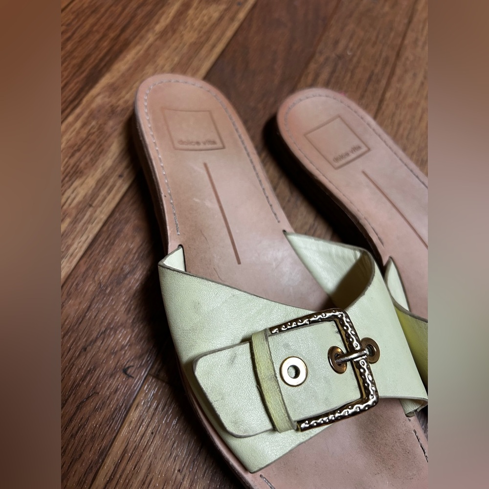 Dolce vita Chic Yellow Slide Sandals